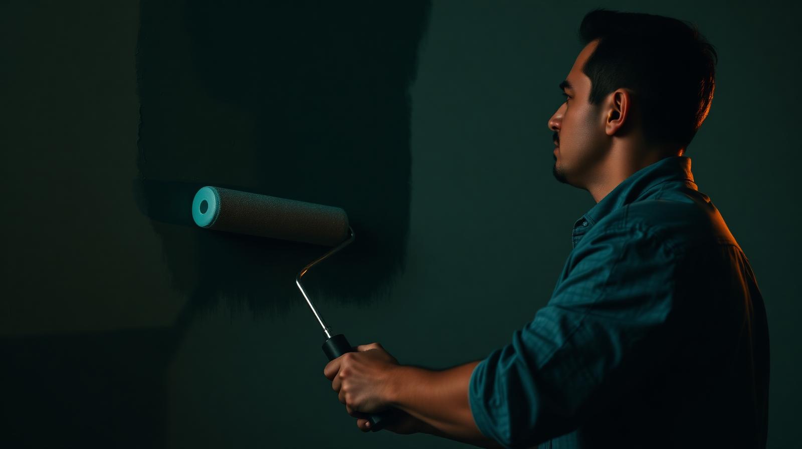 Resident painting a wall — work as identity rebuilt in recovery